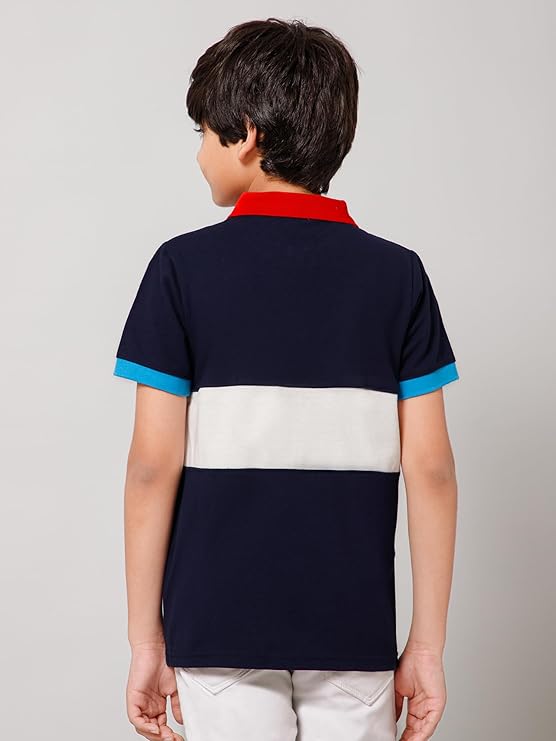 Alan Jones Clothing Boy's Cotton Regular Fit Polo T-Shirt