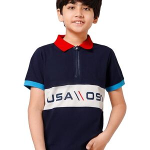 Alan Jones Clothing Boy's Cotton Regular Fit Polo T-Shirt